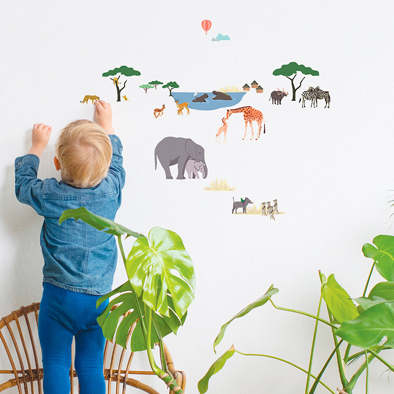 Mimi lou wallsticker, Safari