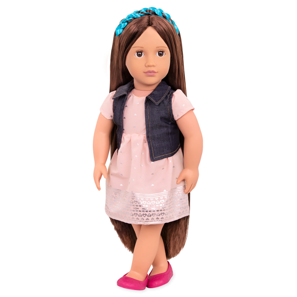 Our Generation dukke, Kaelyn m. hår der vokser - 46 cm