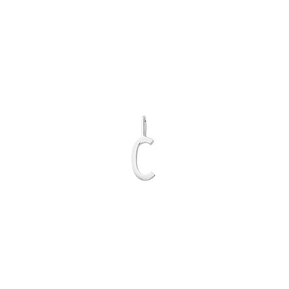 Design Letters Charm Pendant, 10 mm Silver Letter - A-Z