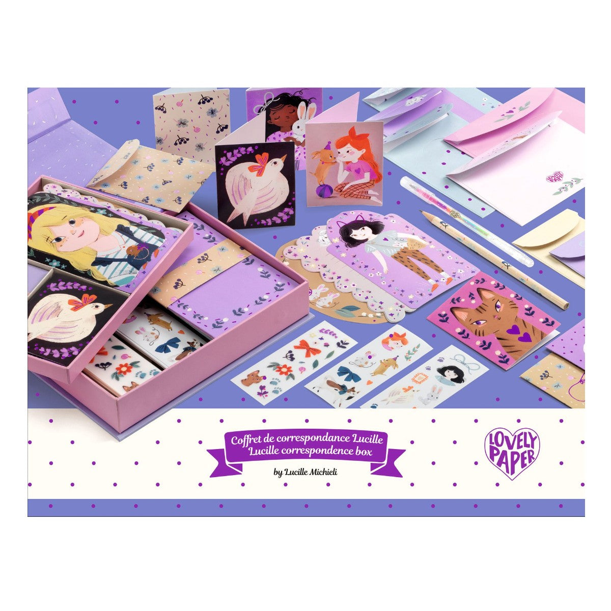 Djeco Lovely Paper brevpapirsæt, Lucille DD03670