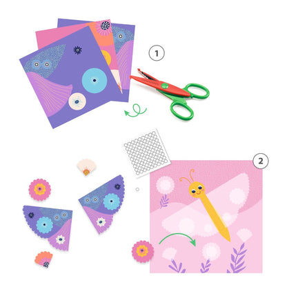 Djeco Creative Collage, Curved Cutouts