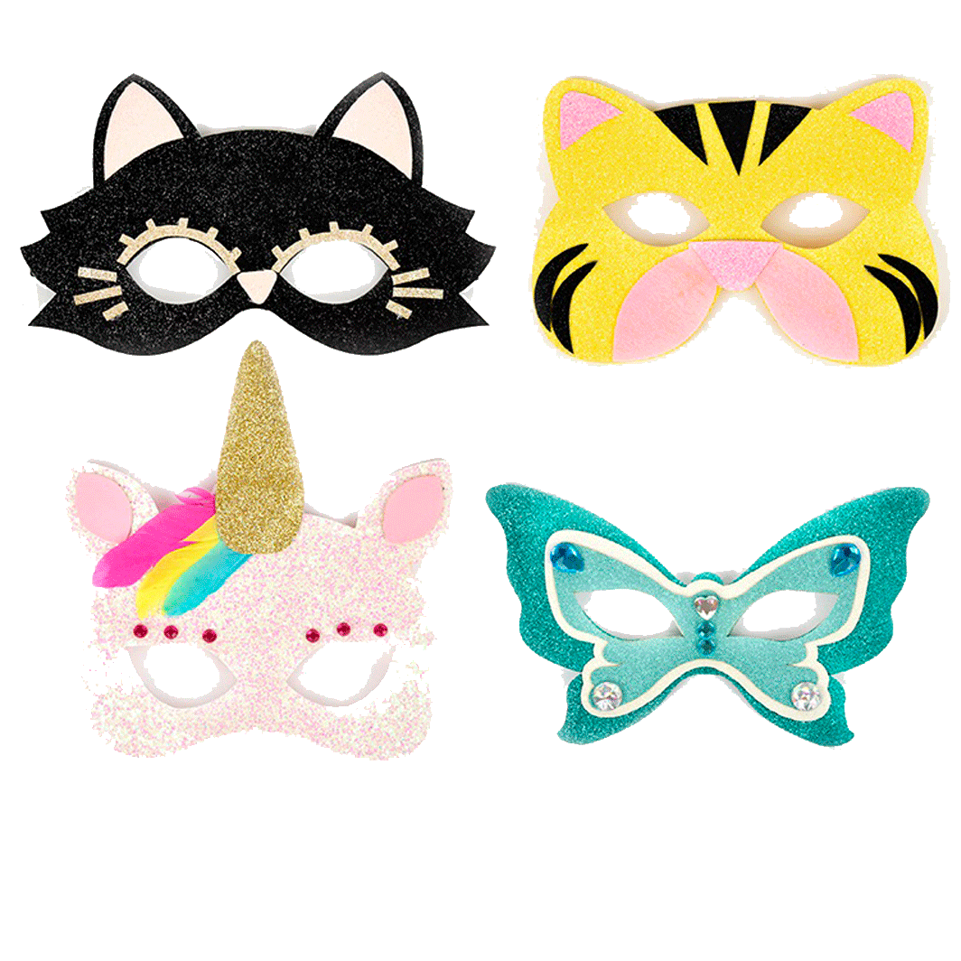 Den Goda Fen Animal Mask, 4 Assorted Variants