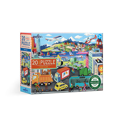 Eeboo Puslespil, Transportmidler - 20 brikker