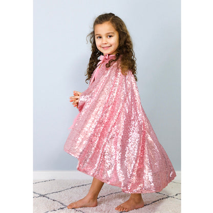 Great Pretenders udklædningstøj, Paillet prinsesse kappe i pink, US 4-6 år