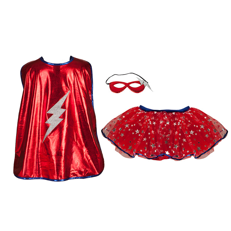 Great Pretenders Dress-Up Costume, Superhero Girl with Mask - Size 4-6 Years