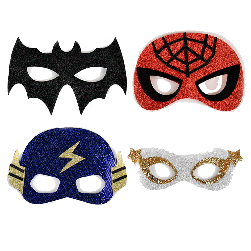 Den goda fen superhelt maske, 4 assorterede varianter