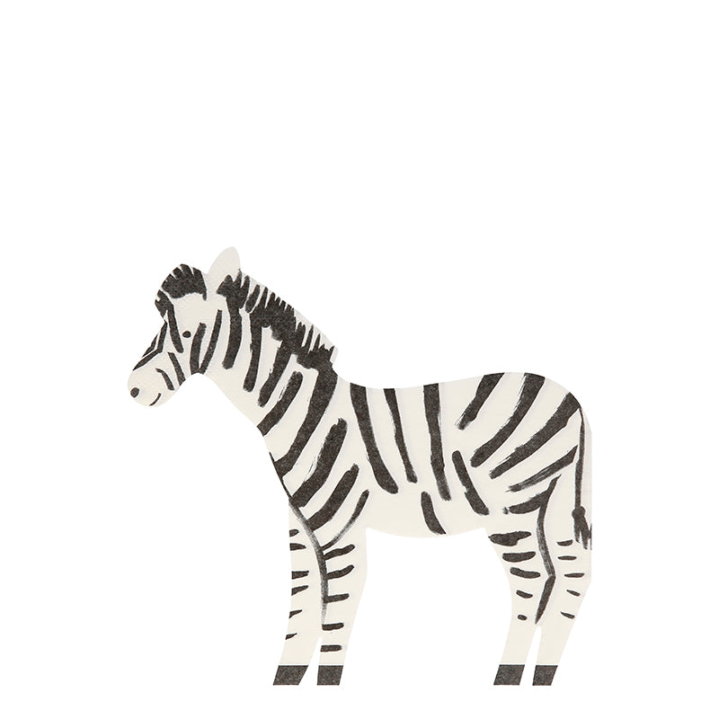 Meri Meri servietter str. S, Zebra - 20 stk.