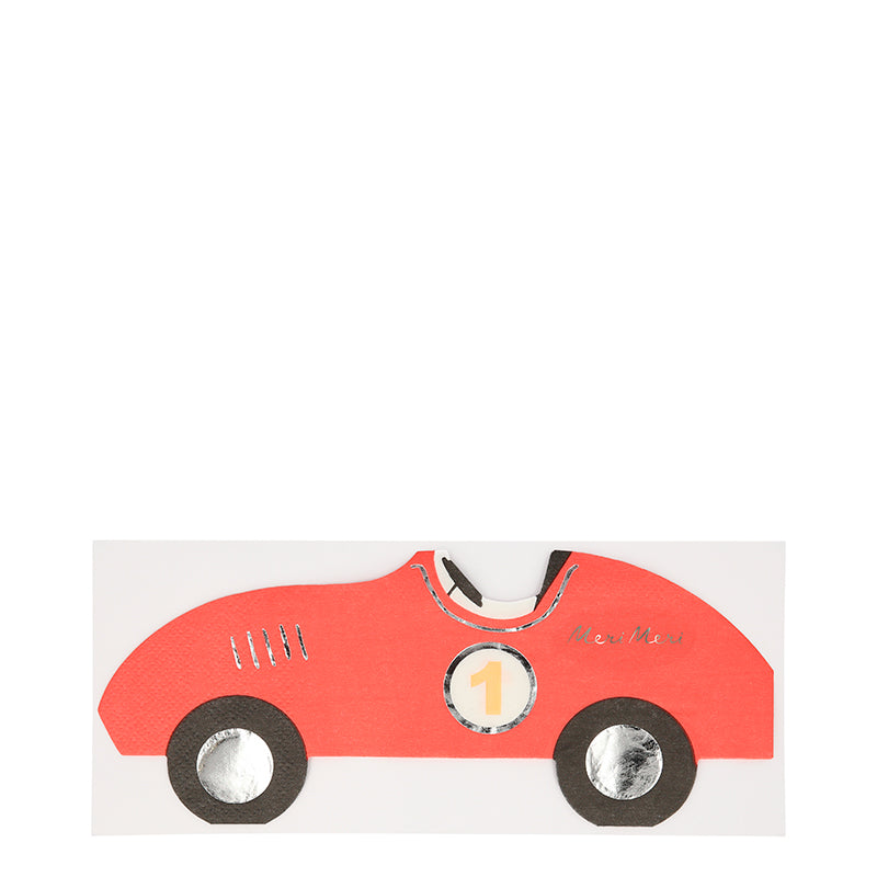 Meri Meri Napkins, Race Car - Pack of 16