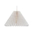 Pink Rose Loftslampe m foldet skærm i papir - 32 cm - Beige m. lyslilla prikker 