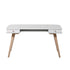 Oliver Furniture Wood skrivebord i hvid og træ, 66 cm høj