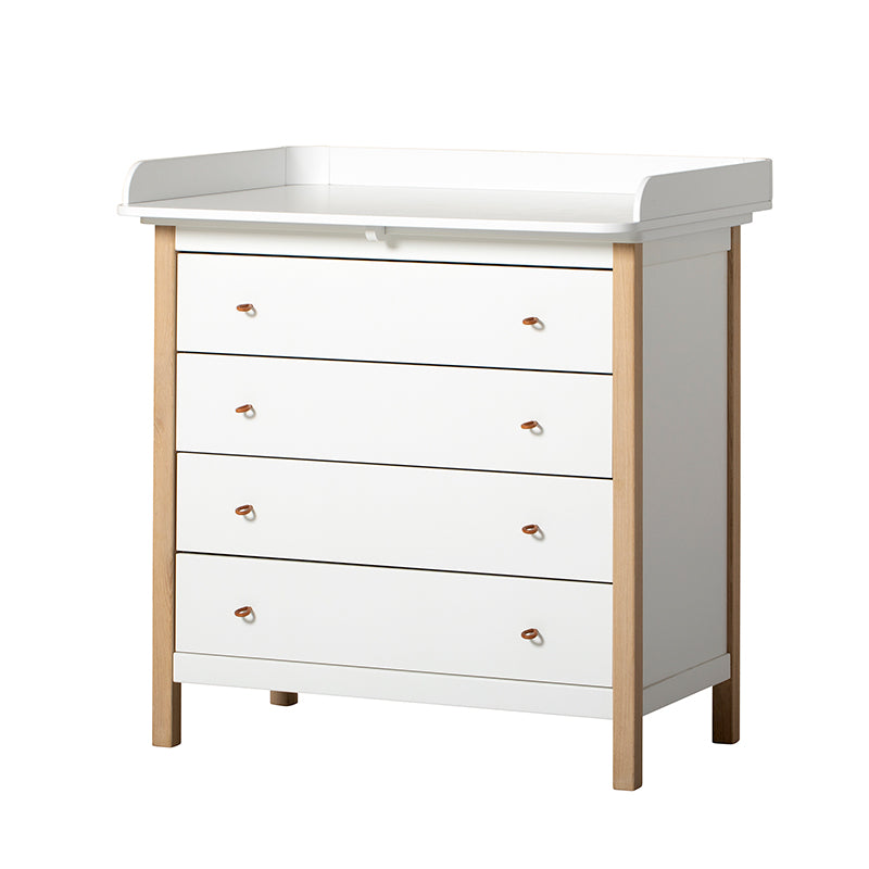 Oliver Furniture Wood Changing Dresser with 4 Drawers, Oak