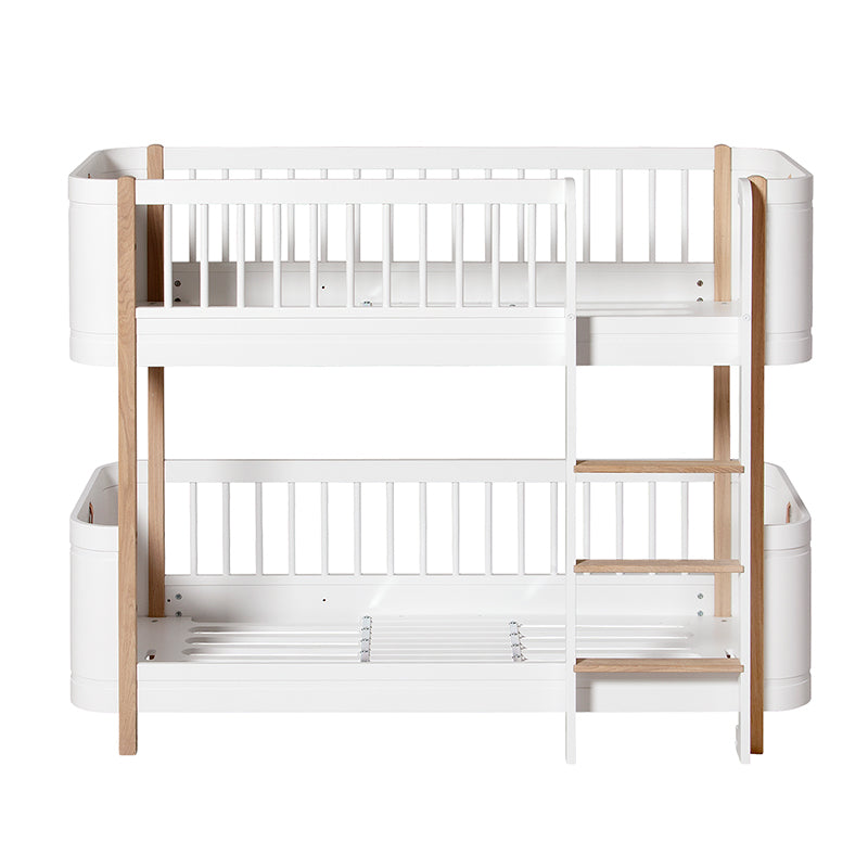 Oliver Furniture Wood Mini+ halvhøj køjeseng, hvid/eg, miniatyrbillede to