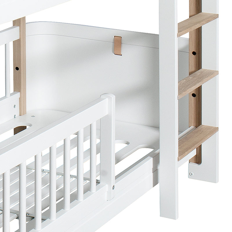 Oliver Furniture, Wood Mini+ Half-Height Bunk Bed - White/Oak