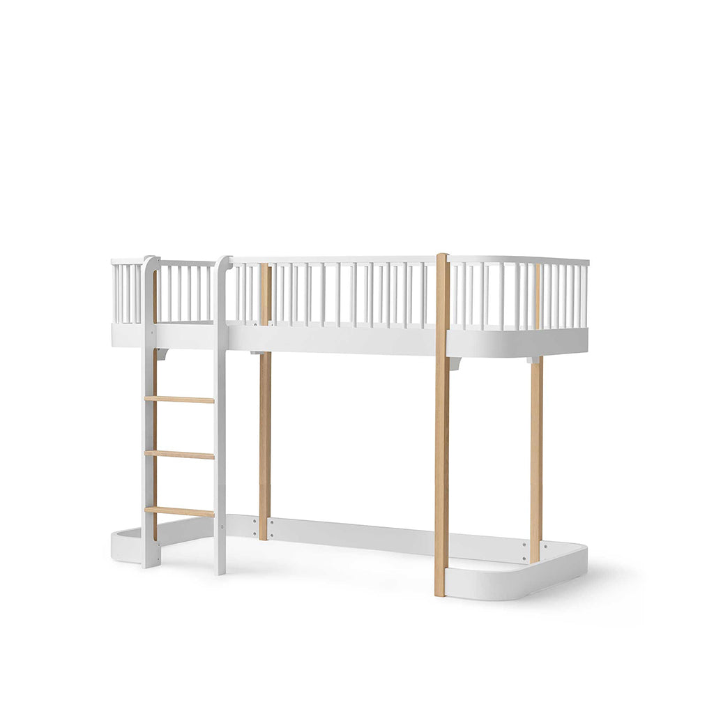 Oliver Furniture, Wood Original, halvhøj seng - Hvid/eg