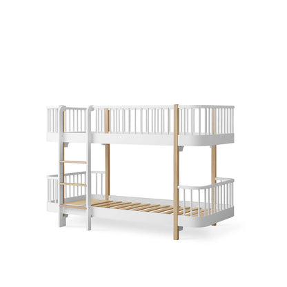 Oliver Furniture, Wood Original Half-High Bunk Bed - White/Oak