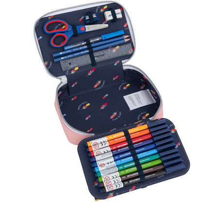 Jeune Premier Pencil Case with Accessories, Cherry Pompon