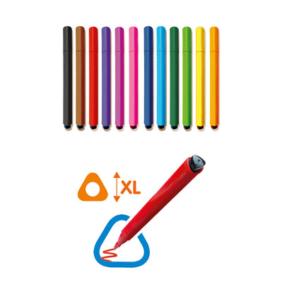 SES Creative Triangular Grip Markers