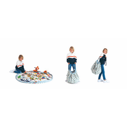Play&amp;Go To-i-én tæppe, Stripes green