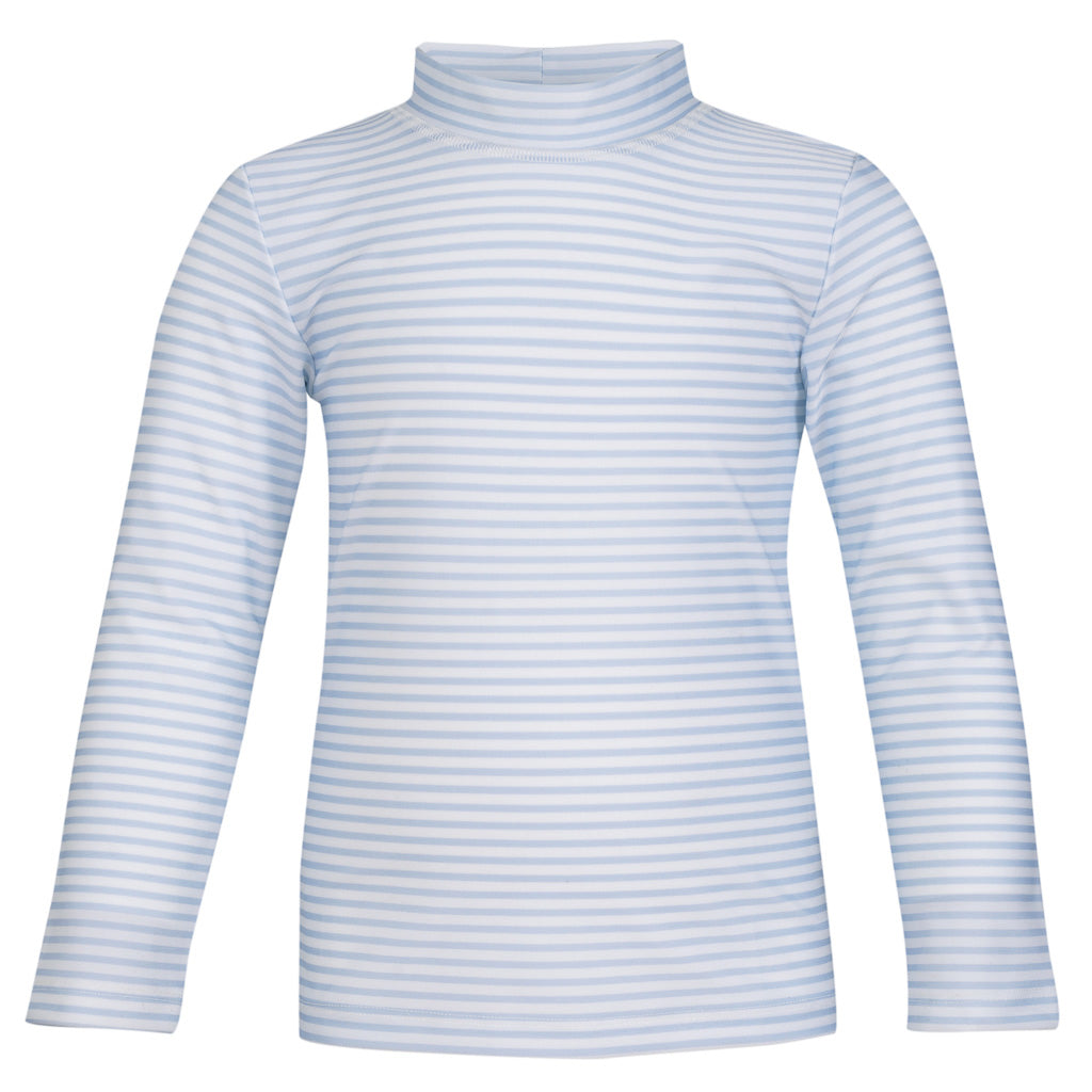 Petit Crabe UV Swim Shirt, Sydney, Baby Blue/White - Ages 0-10