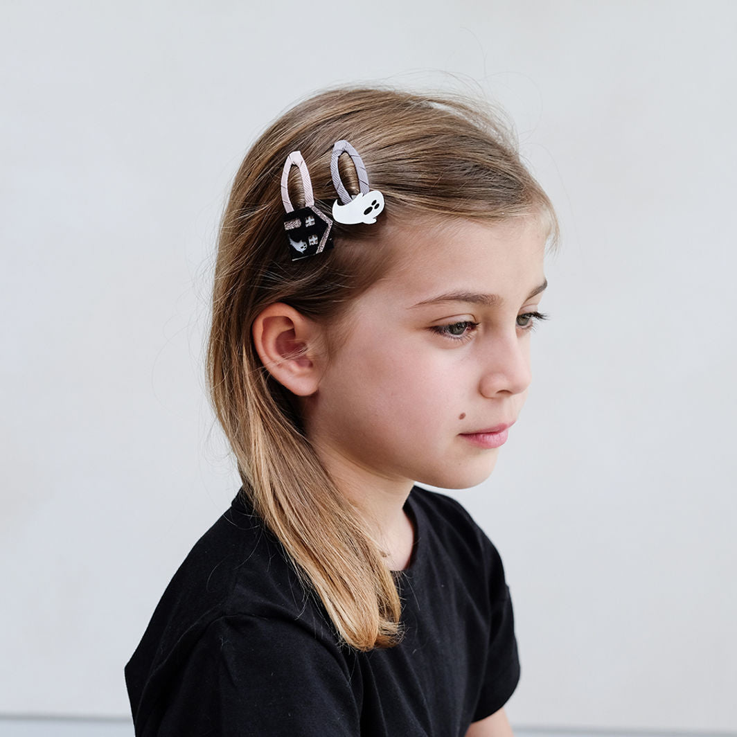 Mimi &amp; Lula - 4 Hair Clips - Haunted House Halloween