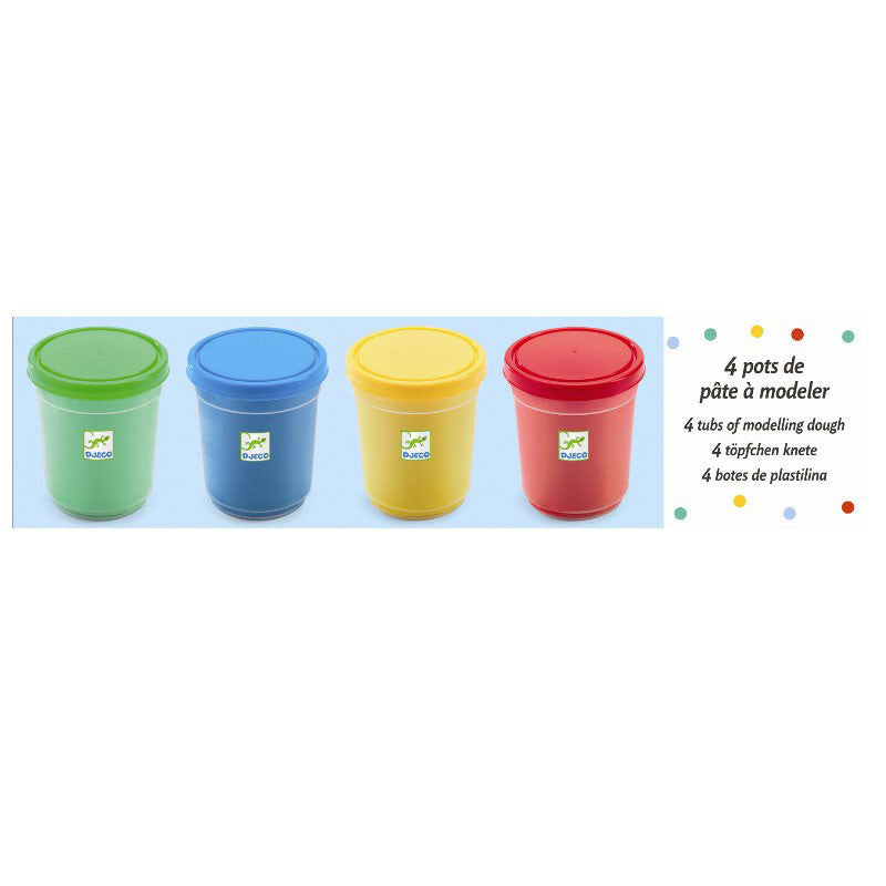 Djeco modellervoks, 4 farver