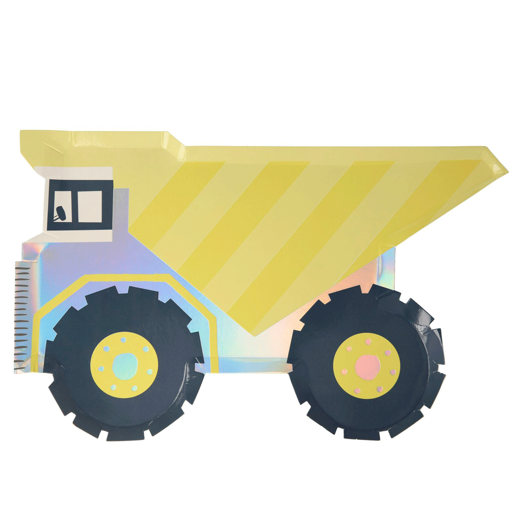 Meri Meri paptallerken dumper truck 8 stk
