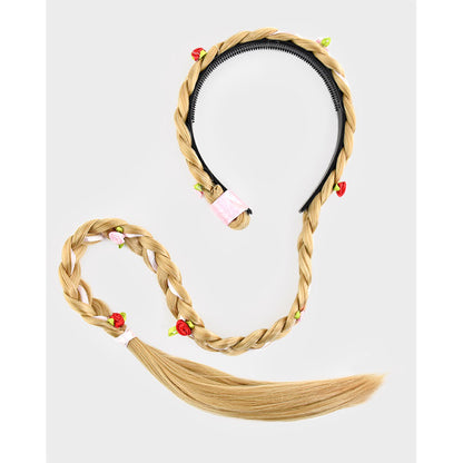 Den goda Fen, Udklædningstilbehør - Rapunzel fletning, 75 cm - Blond