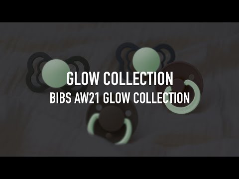 Bibs 2-Pack Natural Rubber Pacifiers, Size 2, Blush Night/Vanilla Night - Glow in the Dark