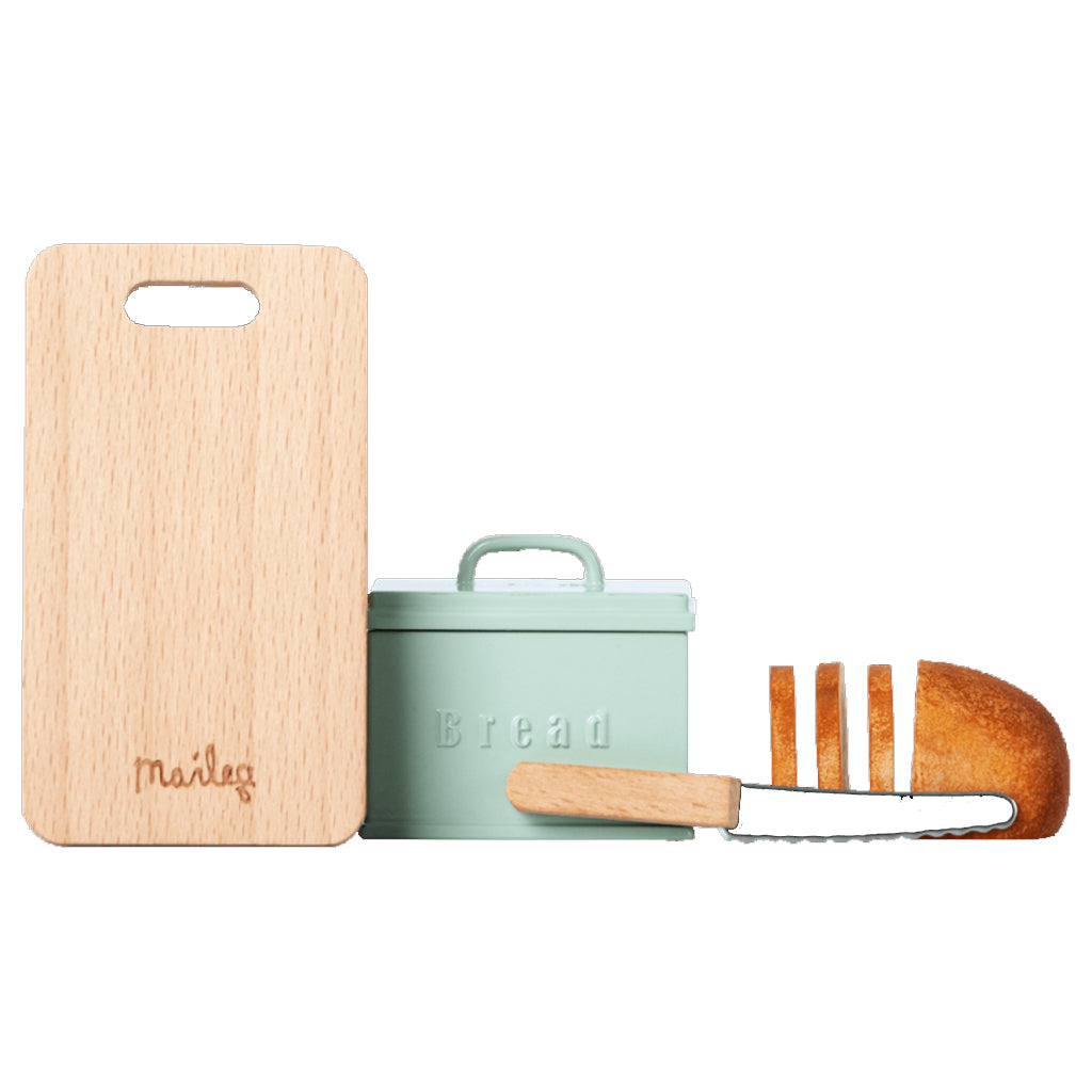 Maileg Doll Accessories, Miniature Bread Box with Cutting Board and Knife