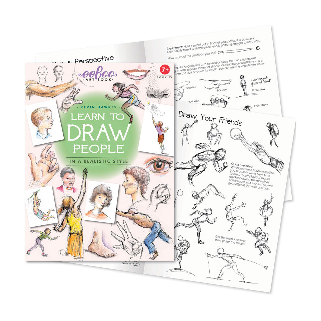 Artbook, lær at tegne mennesker - for børn fra 7 år