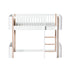 Oliver Furniture Wood Mini+ halvhøj seng hvid eg