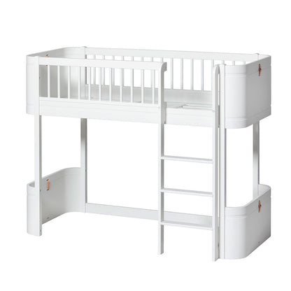 Oliver Furniture, Wood Mini+ Half-High Bed - White