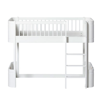 Oliver Furniture, Wood Mini+ halvhøj seng hvid