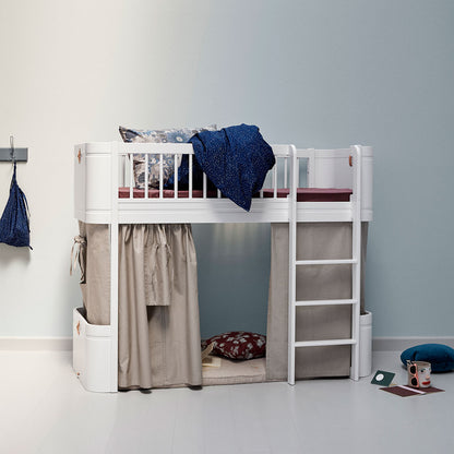 Oliver Furniture, Wood Mini+ Half-High Bed - White