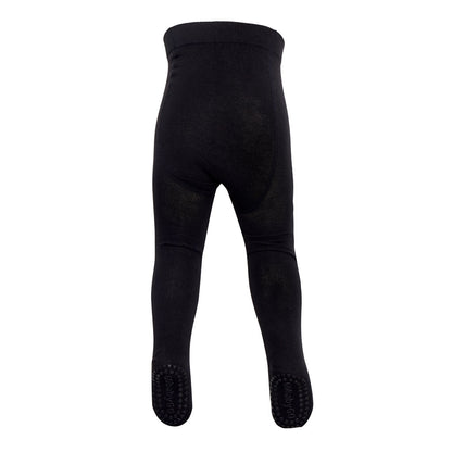 GoBabyGo Crawling Tights with Non-Slip Dots, Black